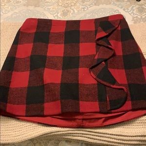 Red and Black tartan skirt